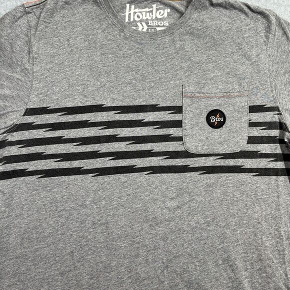 Howler Bros Shirt Mens M Grey Graphic Print Cotton Pocket Tee Lightweight Medium - Picture 4 of 9